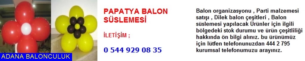 Adana Papatya balon süslemesi iletişim ; 444 0 209 ve 444 2 795