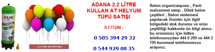 Adana 2.2 litre kullan at helyum tüpü satışı