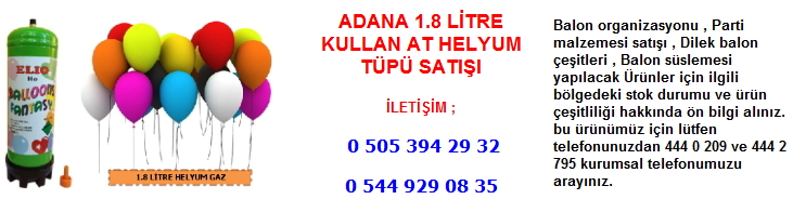 Adana 1.8 litre kullan at helyum tüpü satışı