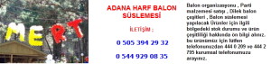 Adana harf balon süslemesi