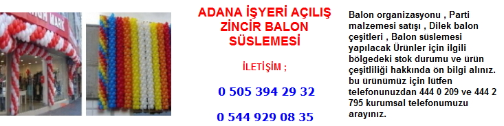 Adana işyeri açılış zincir balon süslemesi