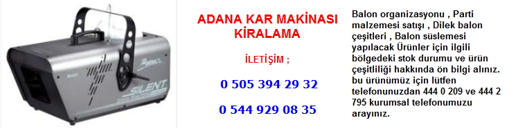 Adana kar makinası kiralama