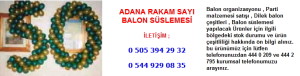 Adana rakam sayı balon süslemesi