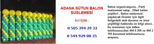 Adana sütun balon süslemesi